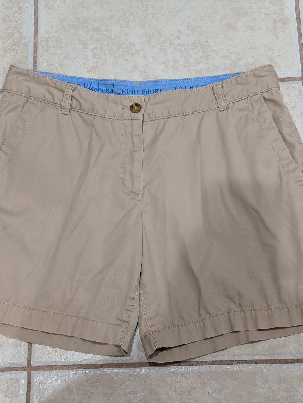 Talbots The Weekend Chino Tan Shorts Size 8P